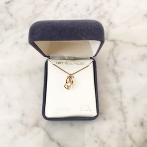 VNTG 14K Gold Filled Fresh Water Pearl Pendant Necklace